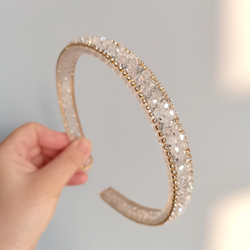 women's retro c shape rhinestone handmade hair band