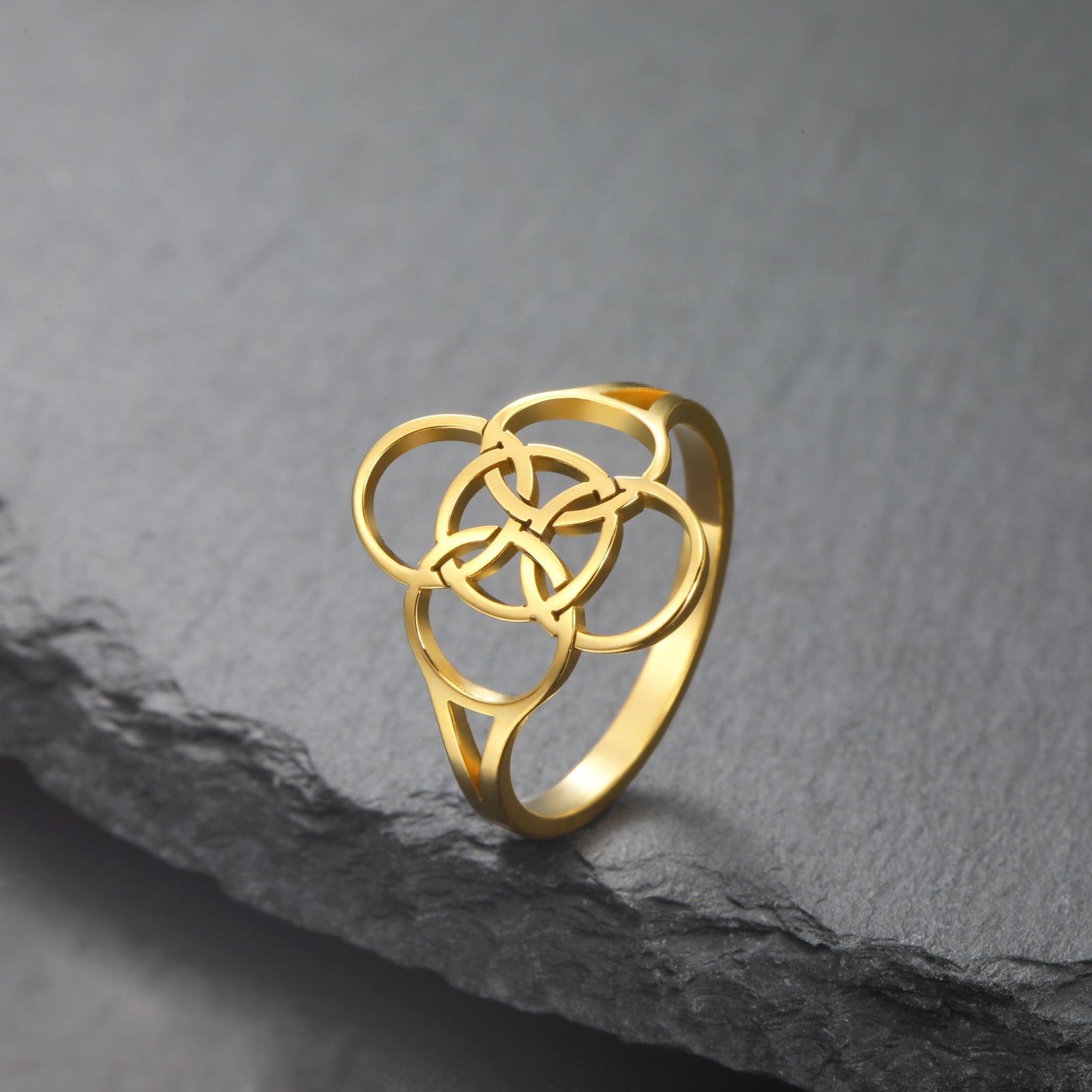 Jewelry Elegant Simple Style Geometric 304 Stainless Steel Plating Rings