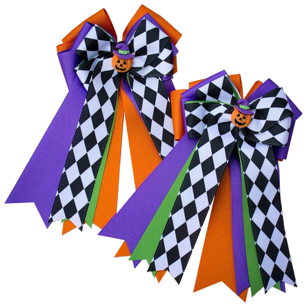 Girl'S IG Style Casual Pumpkin Bow Knot Ghost Cloth Hair Clip