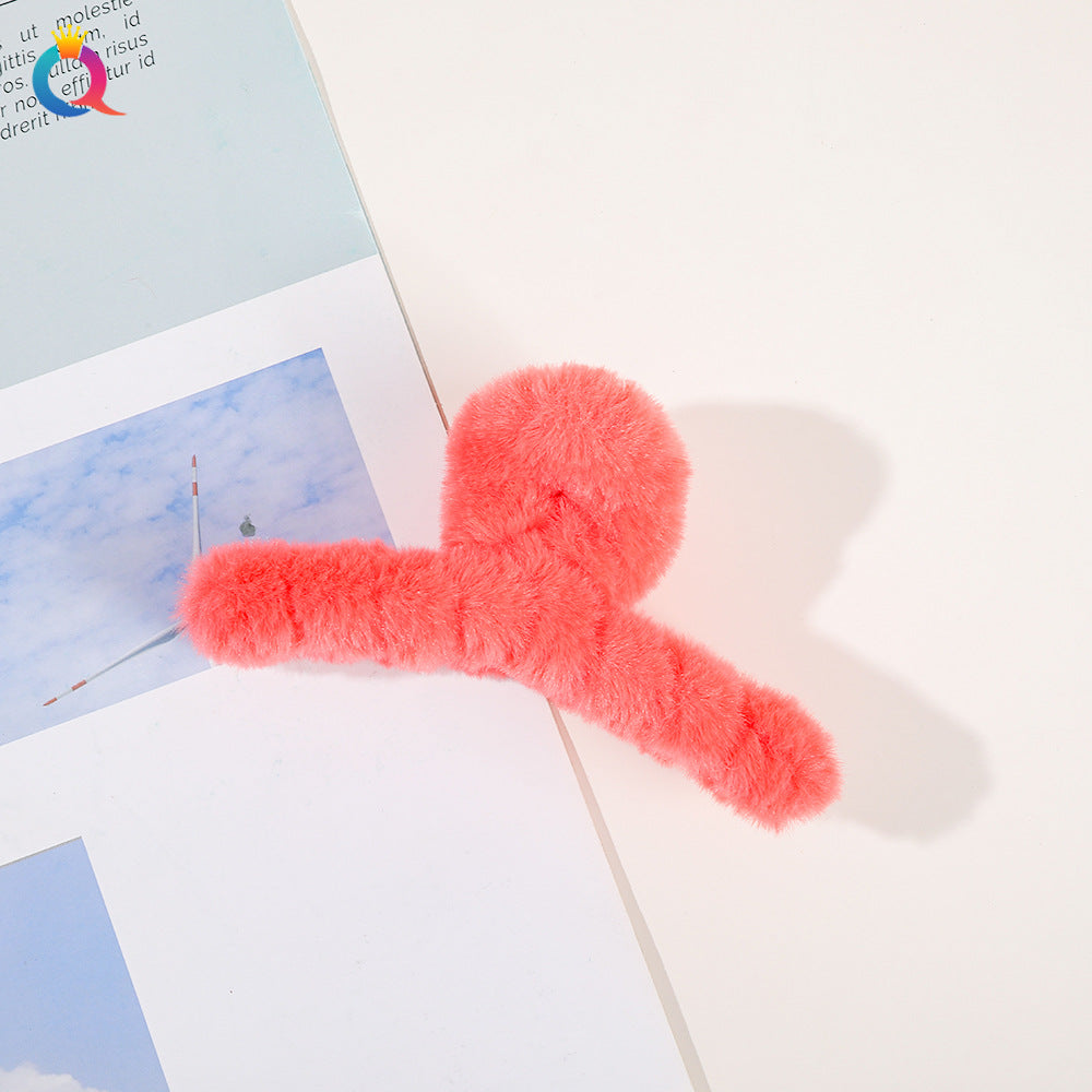 japanese style solid color plastic handmade hair claws 1 piece