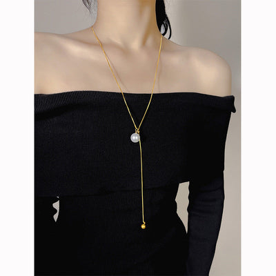 Jewelry Sweet Solid Color Titanium Steel Plating Pendant Necklace