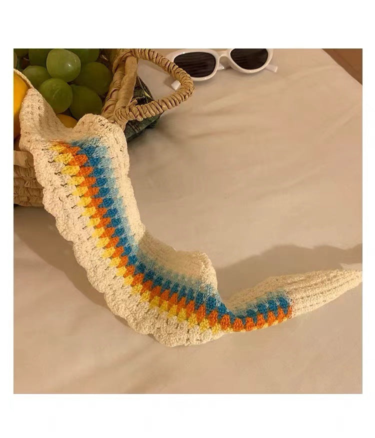 Women's IG Style Casual Plaid Rhombus Knit scarf