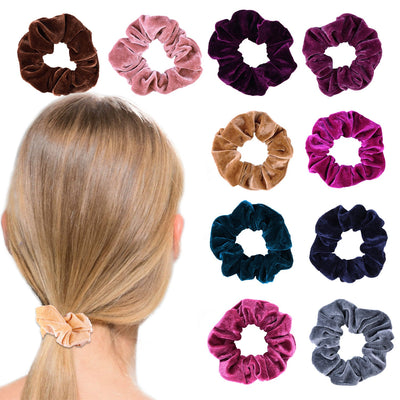 simple style solid color cloth hair tie