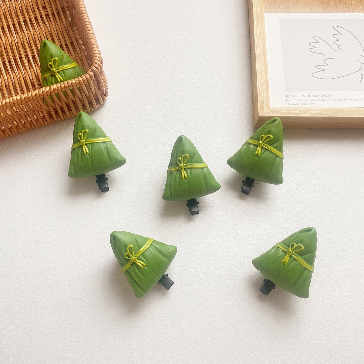 Women's Cute Zongzi Plastic Resin Hair Clip