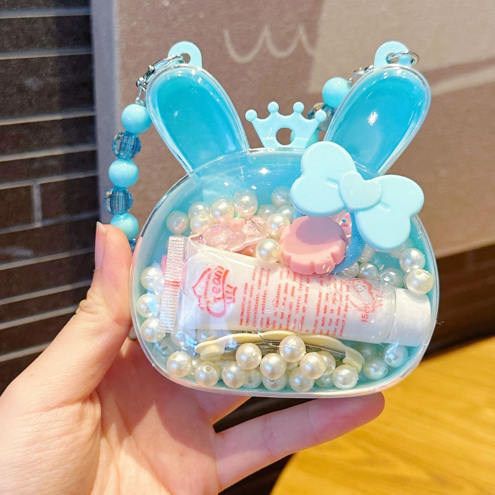 girl's cartoon style rabbit cartoon bow knot plastic hair clip hair tie