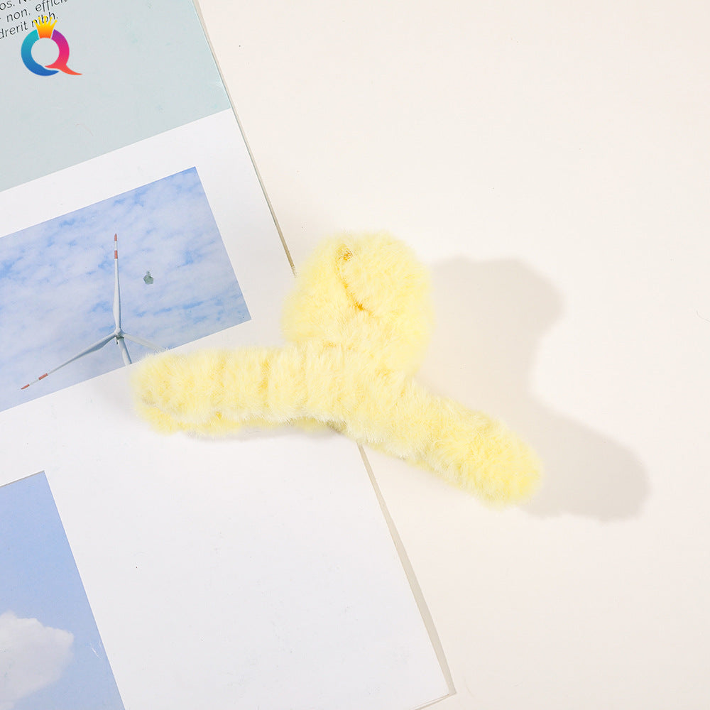 japanese style solid color plastic handmade hair claws 1 piece