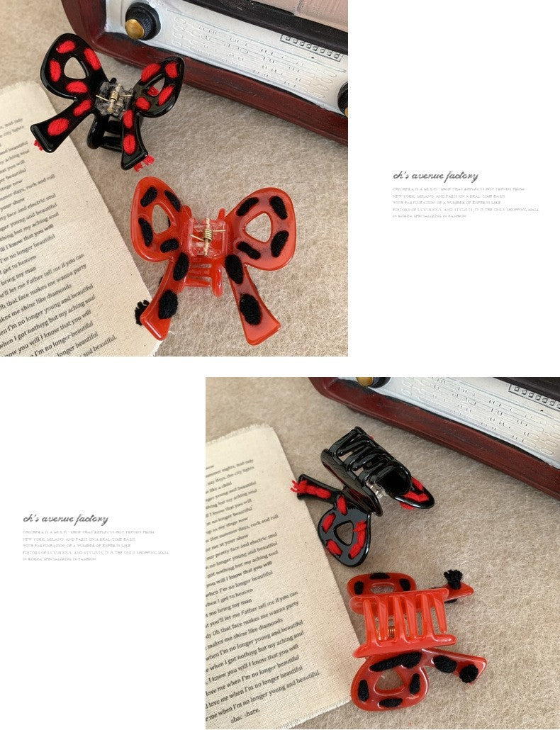 Women's Cute Sweet Bow Knot Acetic acid sheets Hair Claws