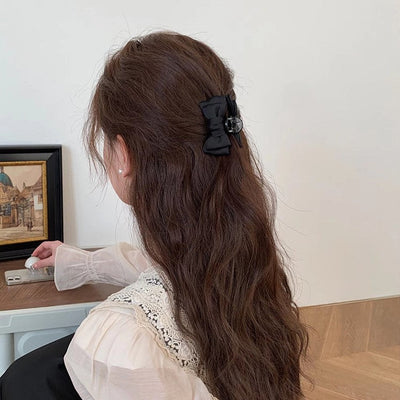 Women's Elegant Bow Knot Satin Hair Claws