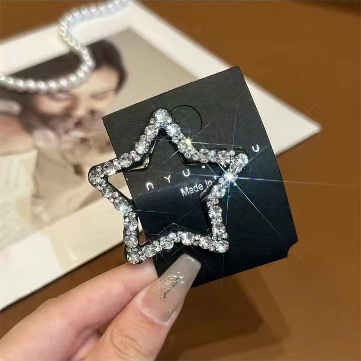 Women's Simple Style Classic Style Star Rhinestone Inlay Rhinestones Hair Clip