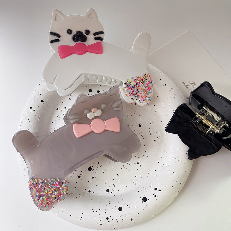 Women's Simple Style Cat Acetic acid sheets Handmade Hair Claws