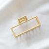retro solid color alloy plating hair claws 1 piece
