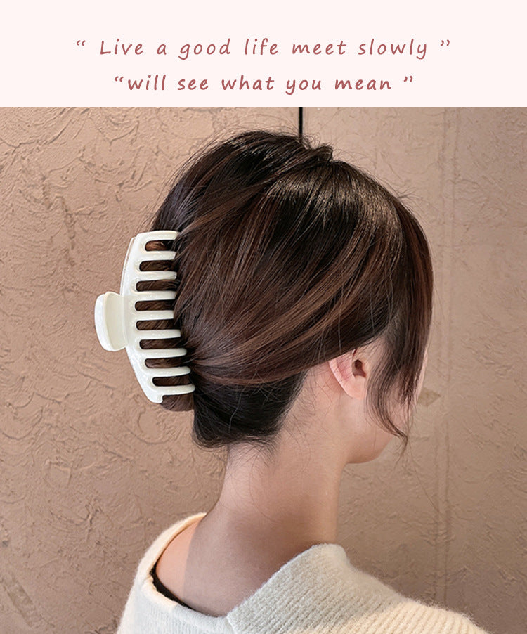 simple style solid color plastic handmade hair claws 1 piece