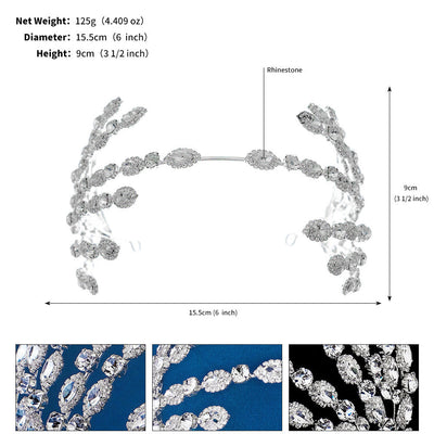 Women's Exaggerated Shiny Geometric Rhinestone Inlay Rhinestones Hair Band