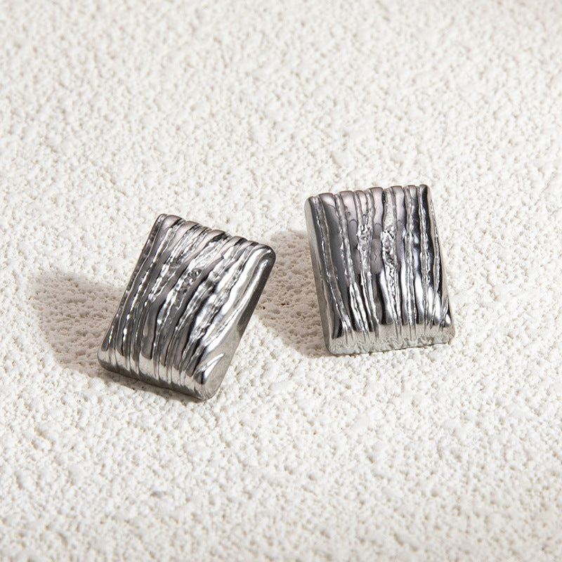 1 Pair Vintage Style Classic Style Geometric Heart Shape Plating 304 Stainless Steel Ear Studs