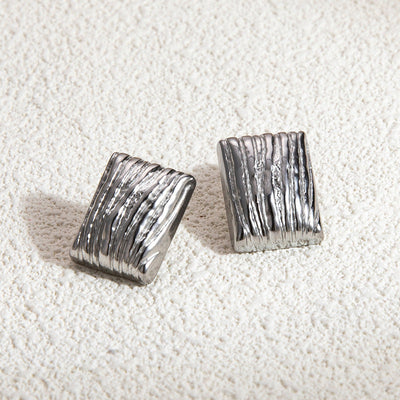 1 Pair Vintage Style Classic Style Geometric Heart Shape Plating 304 Stainless Steel Ear Studs