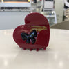Women's Simple Style Heart Shape Bow Knot Acetic acid sheets Hair Claws