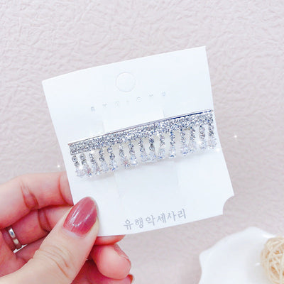 fashion geometric metal inlay rhinestones hair clip 1 piece