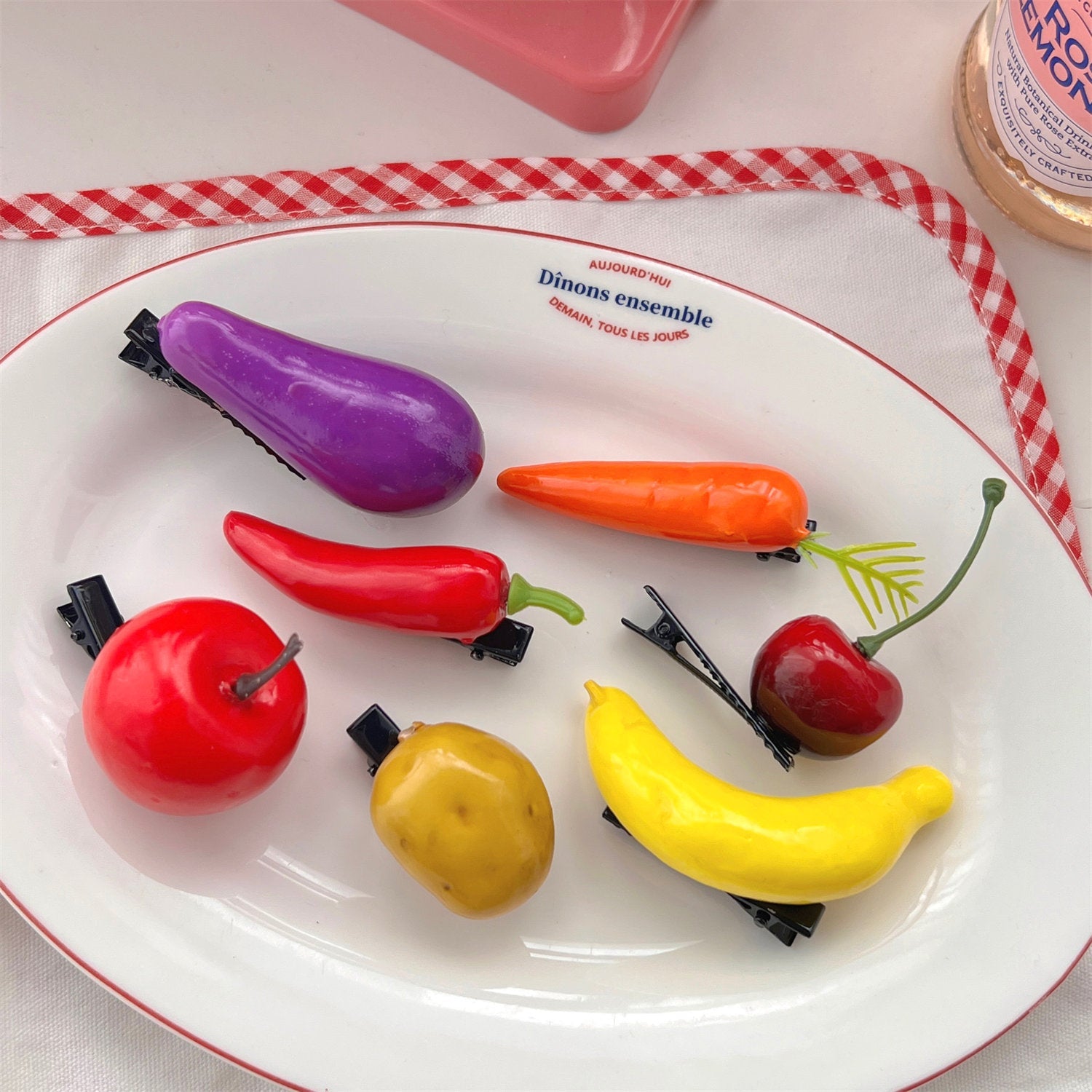 women's sweet solid color plastic hair clip