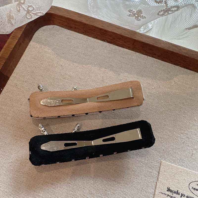 Women's Retro Polka Dots Bow Knot Cloth Hair Clip