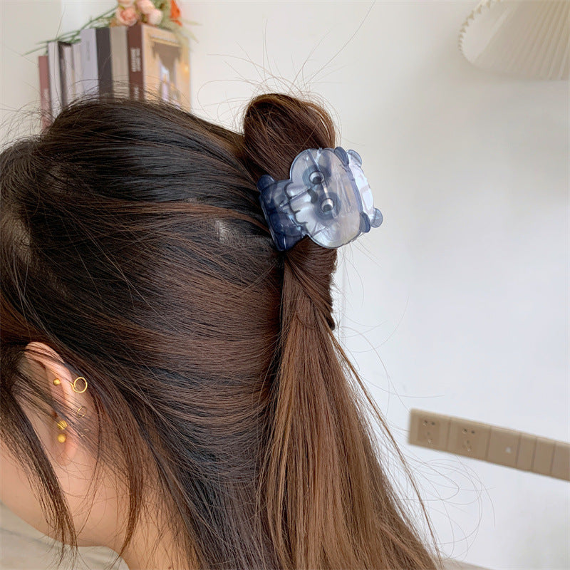 Halloween Little Ghost Acrylic Jaw Clip Niche Creative Design Small and Medium Hair Claw Shark Clip New Hair Accessories