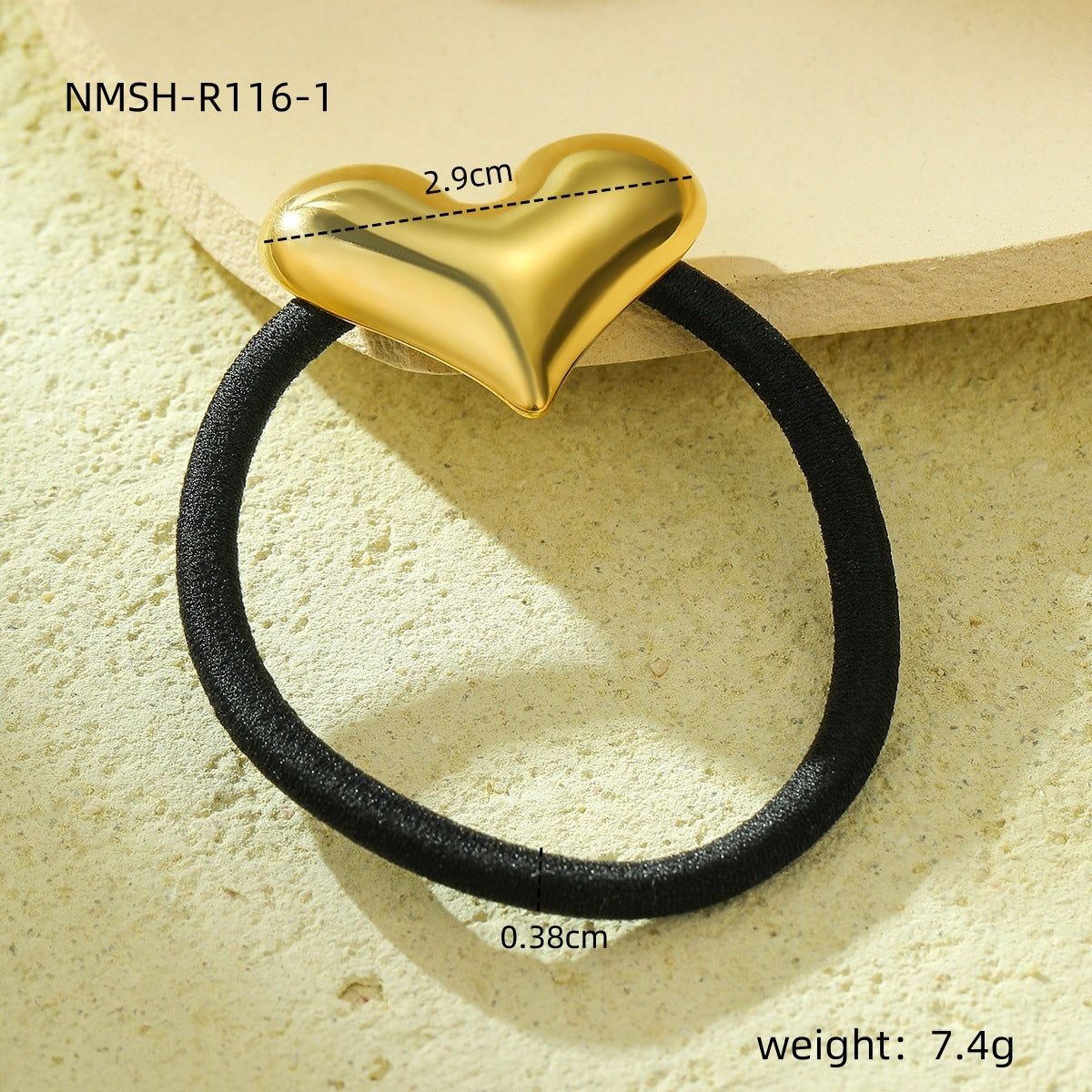 Women's Simple Style Sunflower Heart Shape Titanium Steel Plating Hair Tie