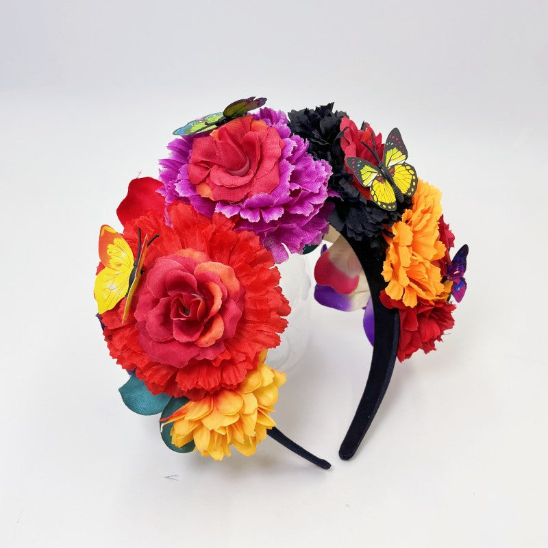 Women's Ethnic Style Flower Cloth Hair Band