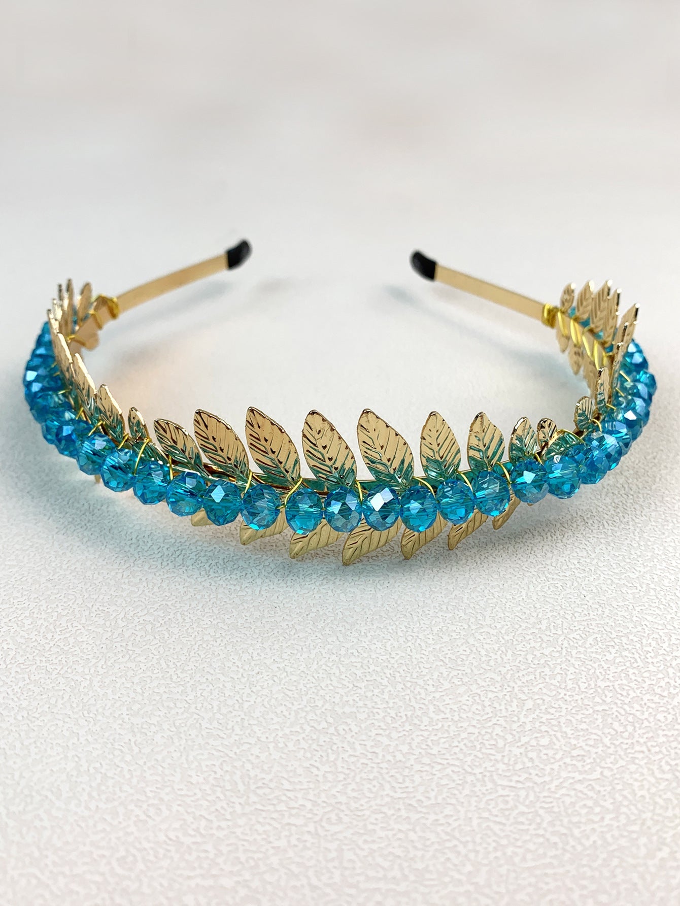 modern style solid color crystal handmade hair band