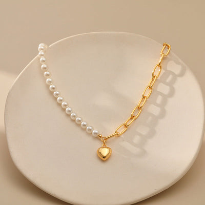 Copper Plating Heart Shape Necklace