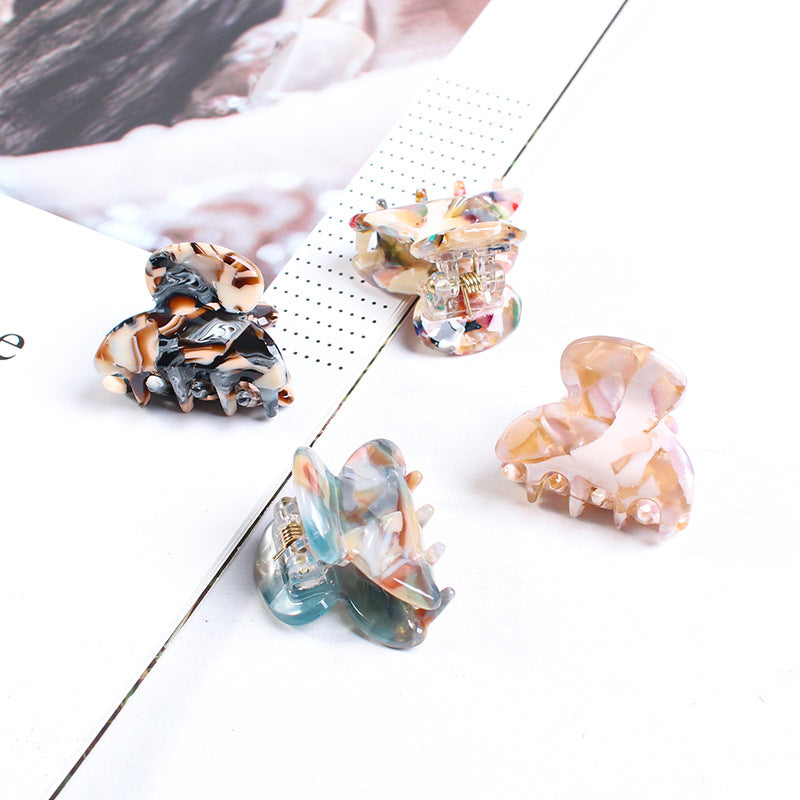 simple style plaid acetic acid sheets handmade hair claws