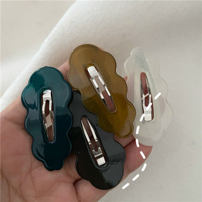 simple style clouds resin hair clip
