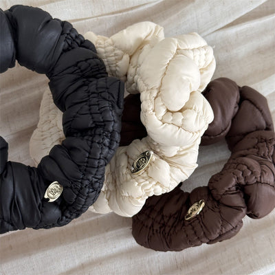 Women's Modern Style Classic Style Solid Color Cloth Pleated Hair Tie