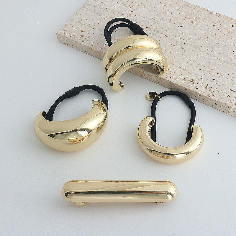 Women's Simple Style Classic Style Color Block Alloy Plating Hair Clip Hair Tie