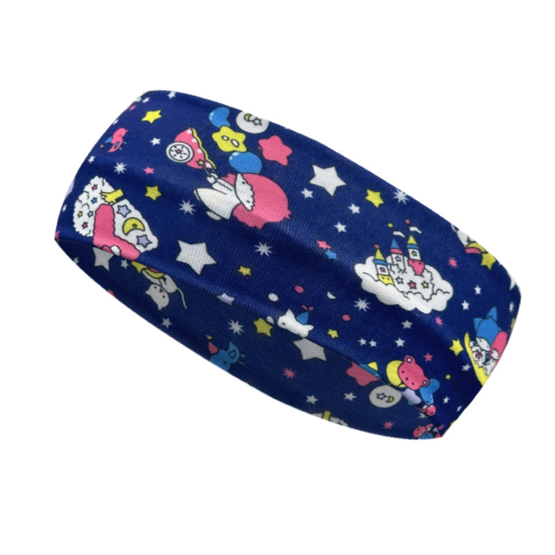 Women's Cartoon Style Cartoon Character Plaid Cloth Printing Hair Band