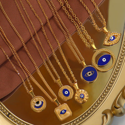 Jewelry Vintage Style Classic Style Devil's Eye 304 Stainless Steel Plating