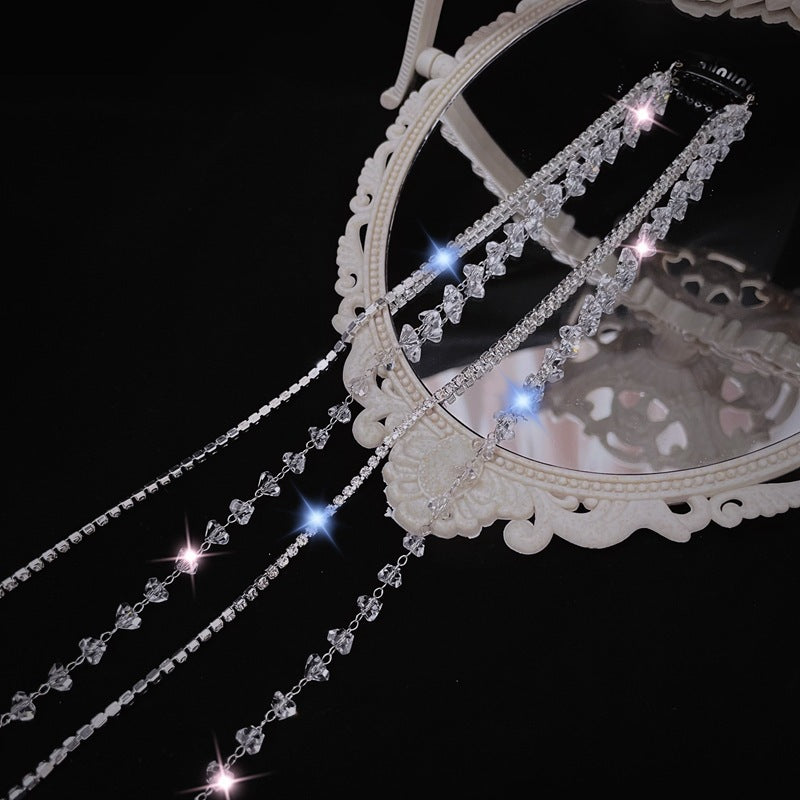 Women's IG Style Sweet Star Tassel Alloy Inlay Rhinestones Hair Clip