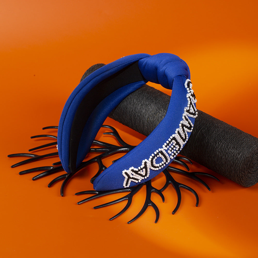 Women's Hip-Hop Retro Funny Letter Cloth Hair Band