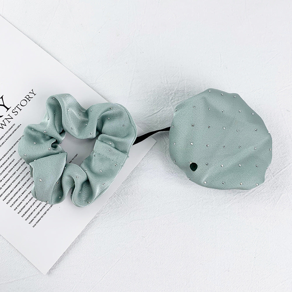 Nightclub Anti-Medicine Artifact Elastic Rubber Band Cup Lid Set  Color Diamond-Embedded Large Intestine Hair Ring Hair Rope for Women