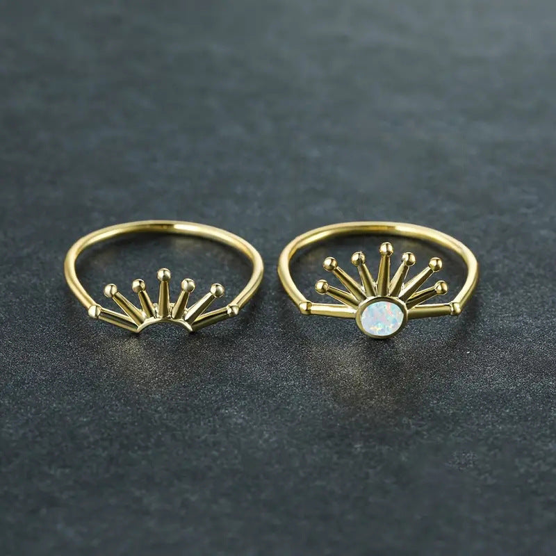 Copper Plating Sun Rings