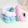women's lady solid color sponge knit rib-knit hair band