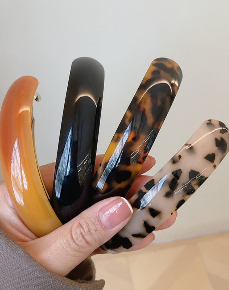 Women's Casual Simple Style Solid Color Leopard Zinc alloy Hair Clip