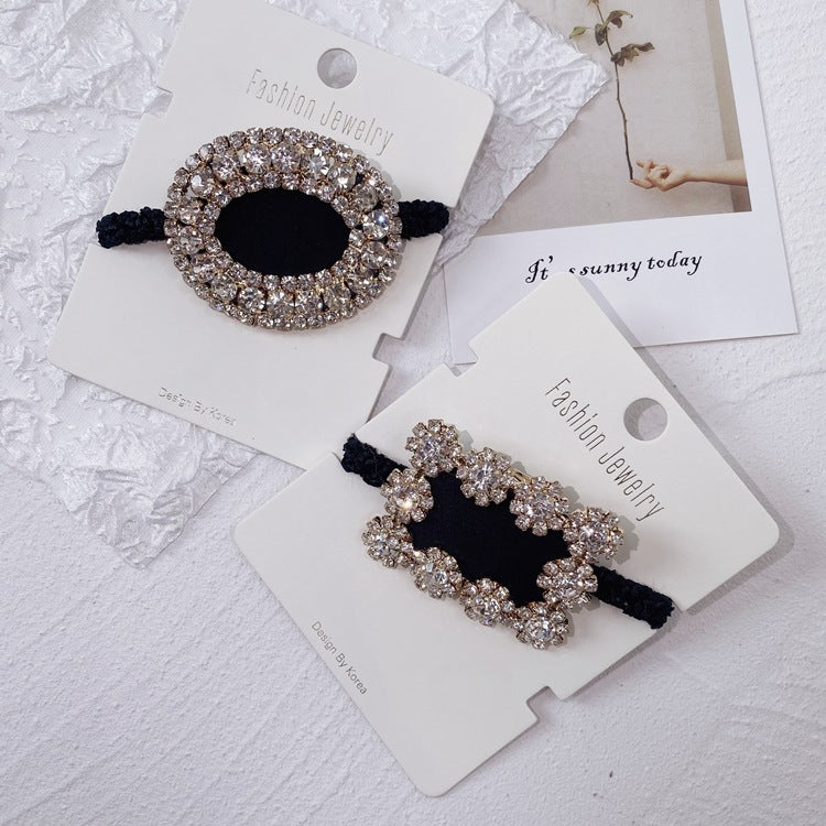 retro full diamond hair ring