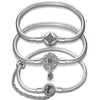Copper Silver Plated Star Moon Bracelets