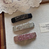 Women's Simple Style Solid Color Rhinestone Hair Clip
