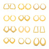 1 Pair Basic Simple Style Classic Style U Shape Geometric Round Plating Titanium Steel Earrings