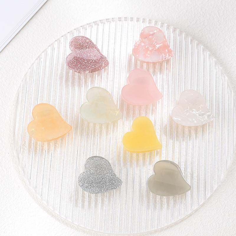 Women's Sweet Heart Shape Acetic acid sheets Hair Claws