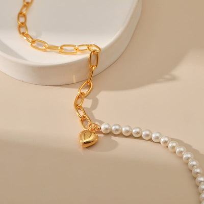 Copper Plating Heart Shape Necklace