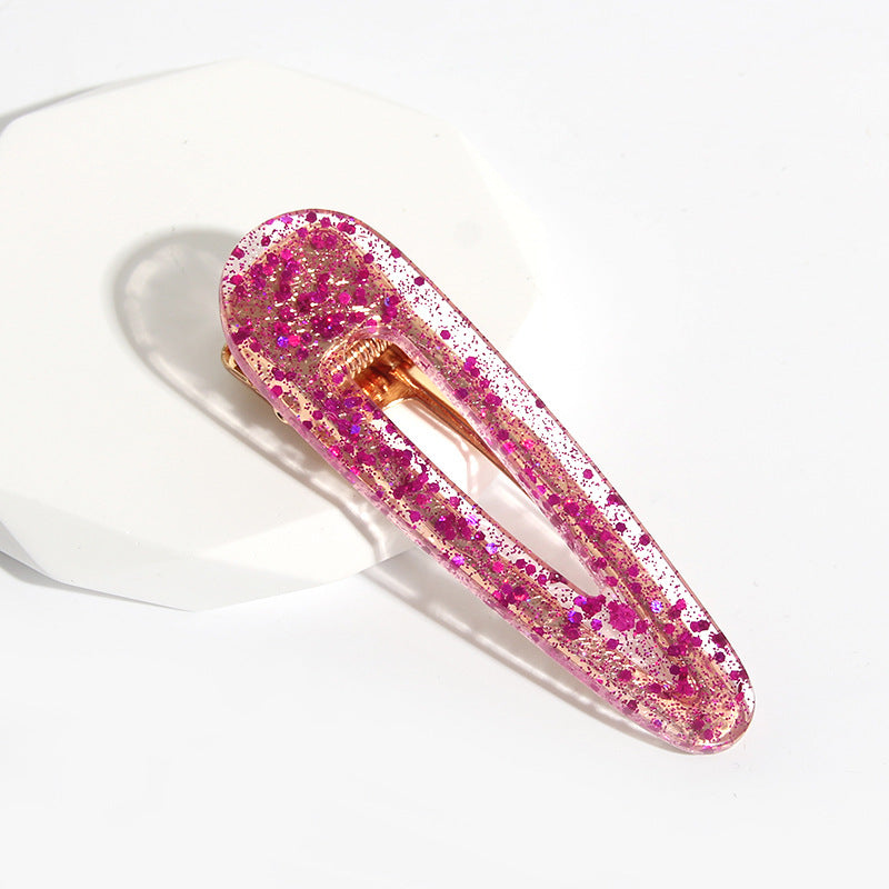 fashion geometric arylic stoving varnish hair clip 1 piece