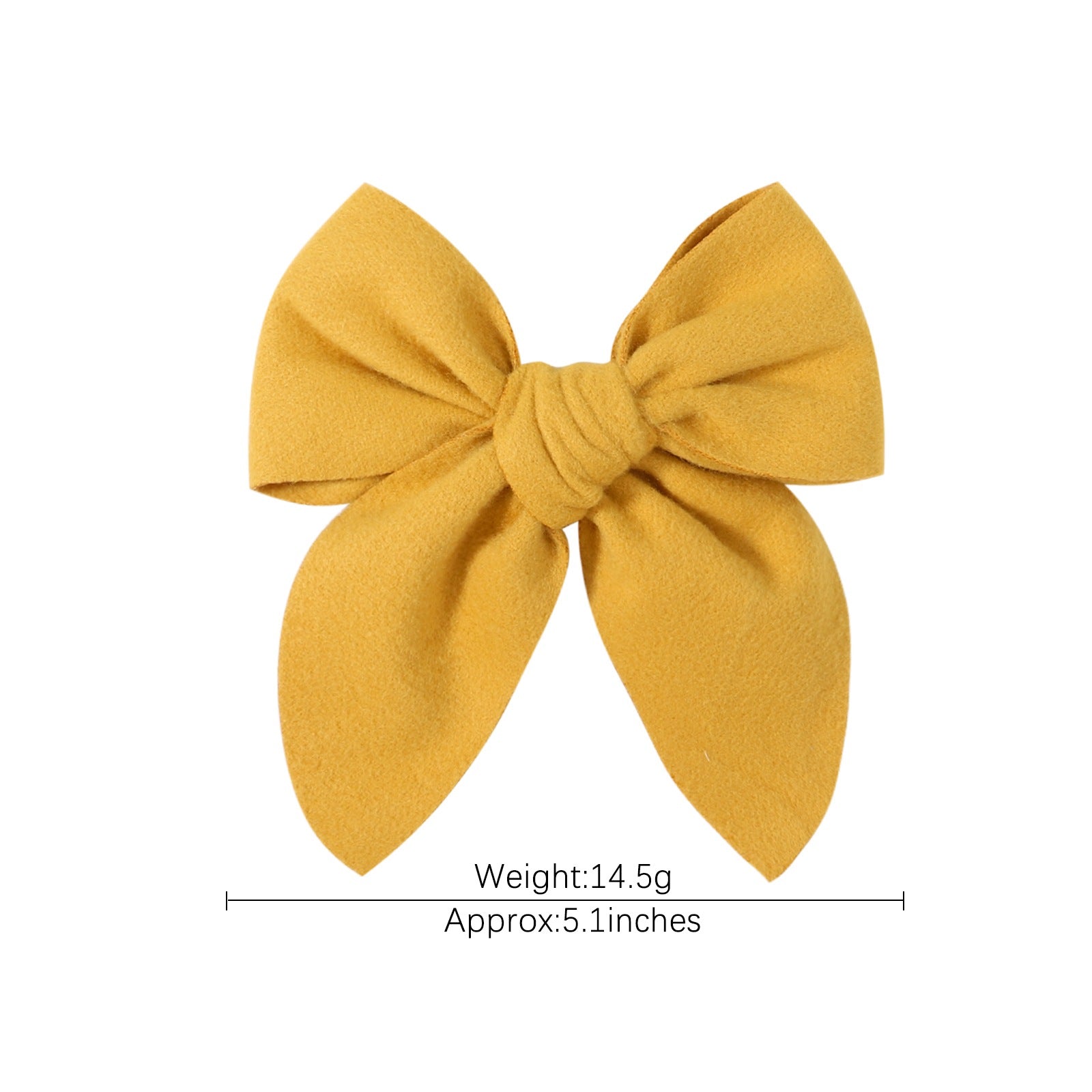 sweet solid color polyester bow knot hair clip