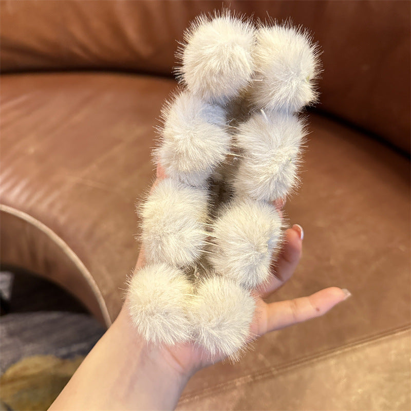 Women's Sweet Korean Style Solid Color Artificial Crystal Inlay Artificial Crystal Hair Claws