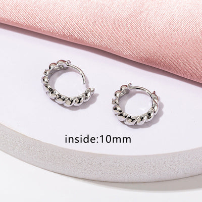 1 Pair Simple Style Geometric Copper Zircon 18K Gold Plated Earrings